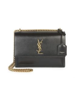 Saint Laurent Medium Sunset Leather Shoulder Bag Black -Saint Laurent Sales Store unnamed file 3651