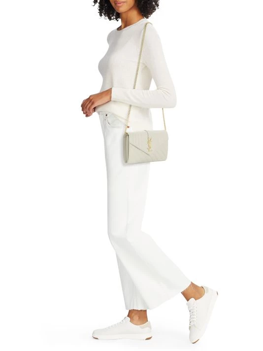 Saint Laurent Envelope Monogram Matelassé Leather Wallet-On-Chain Nero 4 Saint Laurent Envelope Monogram Matelassé Leather Wallet-On-Chain Nero - Image 2