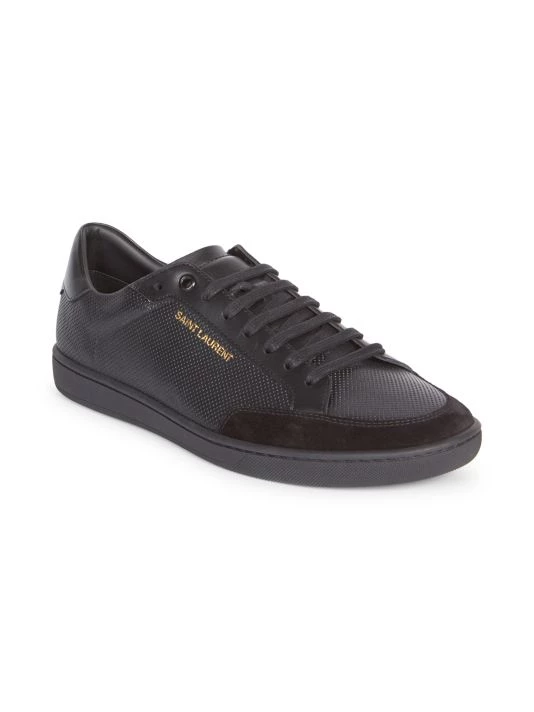 Saint Laurent Court Classic Perforated Leather Sneakers For Men 4 Saint Laurent Court Classic Perforated Leather Sneakers For Men - Image 2