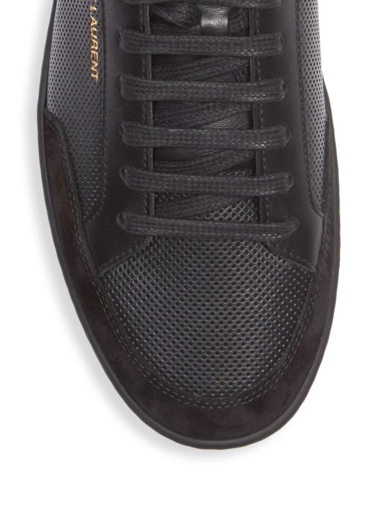 Saint Laurent Court Classic Perforated Leather Sneakers For Men 6 Saint Laurent Court Classic Perforated Leather Sneakers For Men - Image 4
