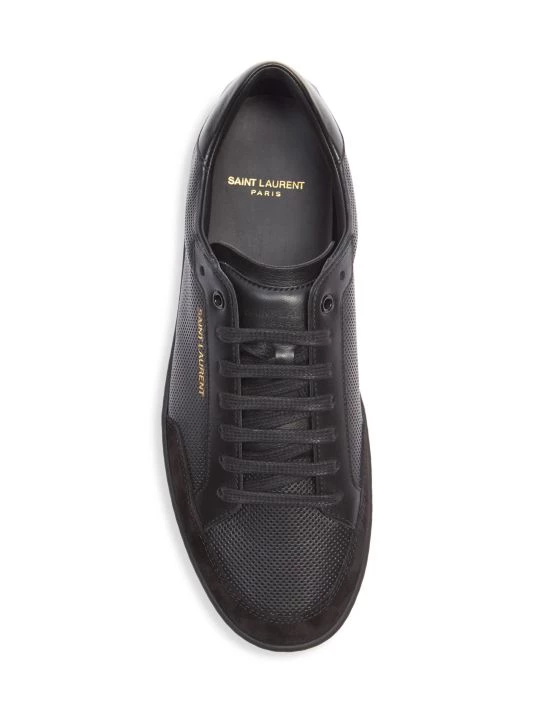 Saint Laurent Court Classic Perforated Leather Sneakers For Men 7 Saint Laurent Court Classic Perforated Leather Sneakers For Men - Image 5