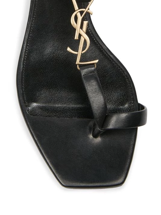 Saint Laurent Cassandra Leather Toe-Loop Sandals 6 Saint Laurent Cassandra Leather Toe-Loop Sandals - Image 4