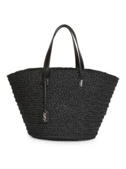 Saint Laurent Medium Panier Straw Tote