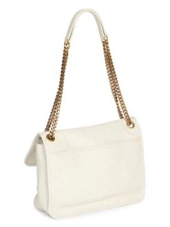 Saint Laurent Medium Niki Leather Shoulder Bag Crema Soft -Saint Laurent Sales Store unnamed file 3716