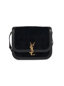 Saint Laurent Sue Suede & Leather Shoulder Bag
