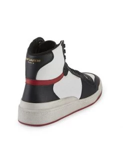 Saint Laurent SL24 High Top Leather Sneakers For Men -Saint Laurent Sales Store unnamed file 3735