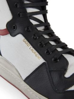 Saint Laurent SL24 High Top Leather Sneakers For Men -Saint Laurent Sales Store unnamed file 3738