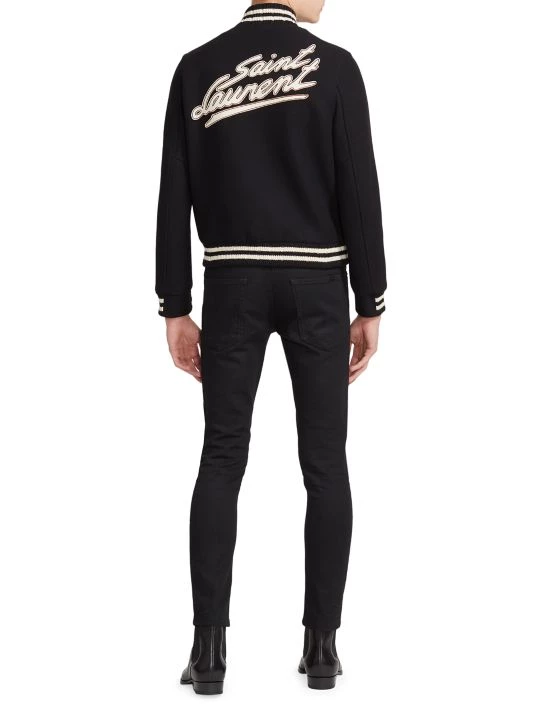 Saint Laurent Teddy College Varsity Jacket For Men 4 Saint Laurent Teddy College Varsity Jacket For Men - Image 2