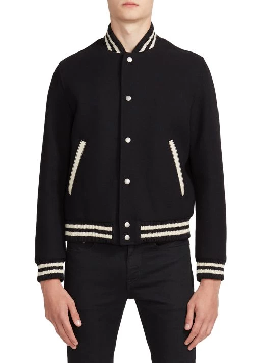 Saint Laurent Teddy College Varsity Jacket For Men 5 Saint Laurent Teddy College Varsity Jacket For Men - Image 3