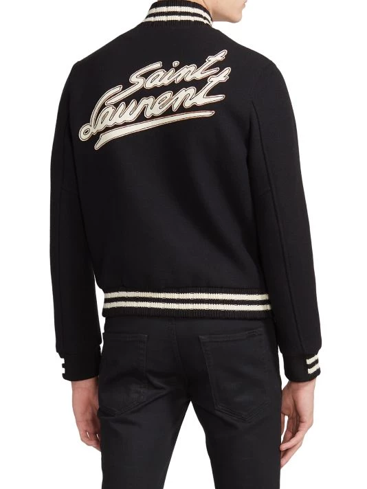 Saint Laurent Teddy College Varsity Jacket For Men 7 Saint Laurent Teddy College Varsity Jacket For Men - Image 5