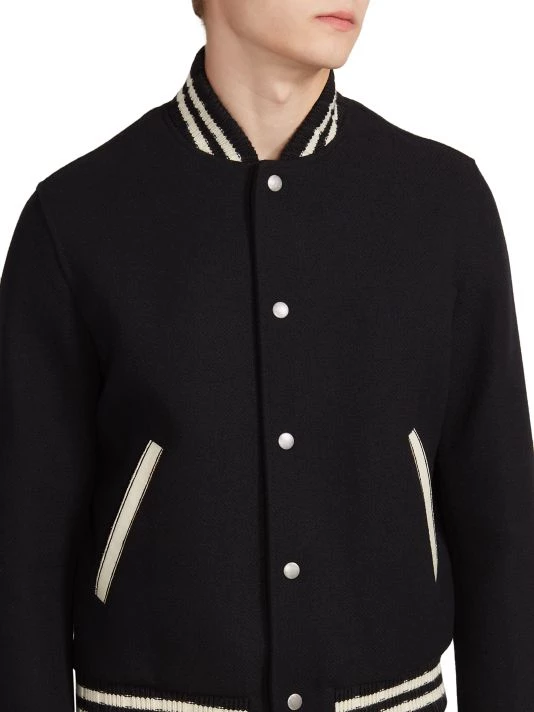 Saint Laurent Teddy College Varsity Jacket For Men 8 Saint Laurent Teddy College Varsity Jacket For Men - Image 6