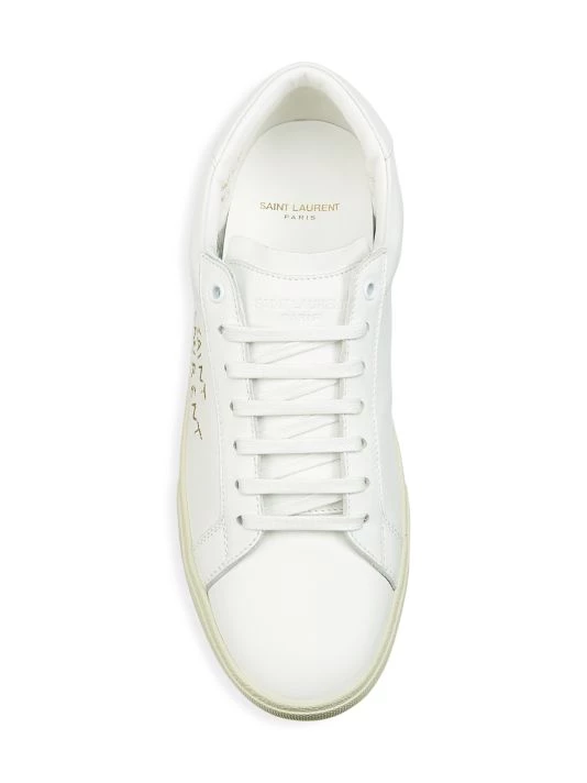 Saint Laurent Court Classic Leather Sneakers For Men 7 Saint Laurent Court Classic Leather Sneakers For Men - Image 5