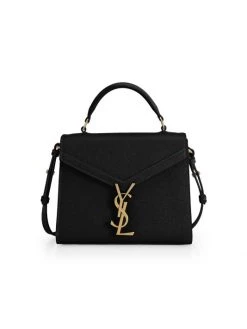 Saint Laurent Mini Cassandra Leather Satchel Blanc Vintage