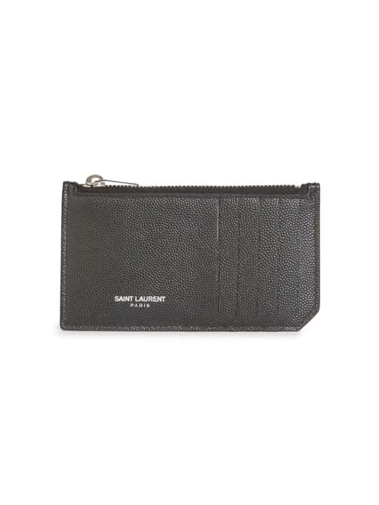 Saint Laurent Leather Credit Card Holder For Men 3 Saint Laurent Leather Credit Card Holder For Men