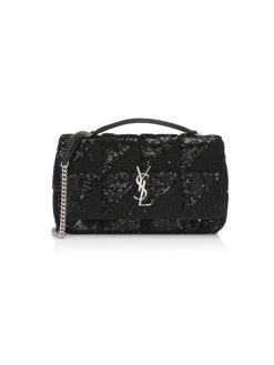 Saint Laurent Medium Jamie Sequin-Embellished Chain Shoulder Bag