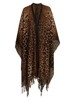 Saint Laurent Leopard Poncho