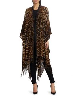 Saint Laurent Leopard Poncho -Saint Laurent Sales Store unnamed file 3813