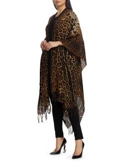 Saint Laurent Leopard Poncho -Saint Laurent Sales Store unnamed file 3814