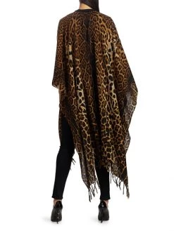 Saint Laurent Leopard Poncho -Saint Laurent Sales Store unnamed file 3815