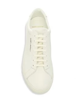 Saint Laurent Andy Leather Low-Top Sneakers For Men Black -Saint Laurent Sales Store unnamed file 3855