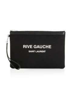 Saint Laurent Rive Gauche Cotton Wristlet