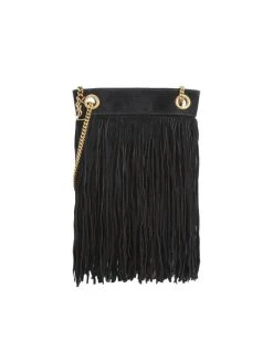 Saint Laurent Small Grace Fringe Leather Shoulder Bag Dusty Grey Dusty Grey -Saint Laurent Sales Store unnamed file 3891