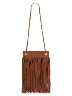 Saint Laurent Small Grace Fringe Leather Shoulder Bag Dusty Grey Dusty Grey -Saint Laurent Sales Store unnamed file 3893