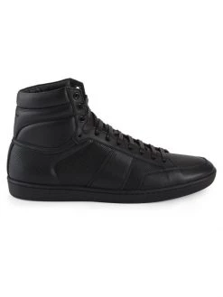 Saint Laurent Leather High Top Sneakers For Men