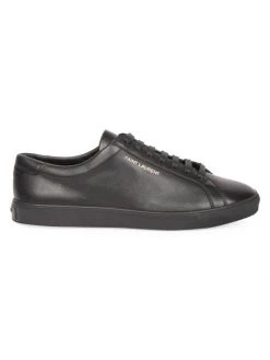 Saint Laurent Andy Leather Low-Top Sneakers For Men