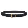 Saint Laurent Monogram Suede Belt Nero