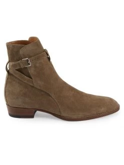 Saint Laurent Wyatt Suede Ankle Boots For Men