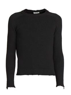 Saint Laurent Distressed Knit Pullover For Men