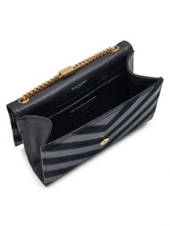 Saint Laurent Small Kate Chain Monogram Chevron Suede & Leather Shoulder Bag -Saint Laurent Sales Store unnamed file 395