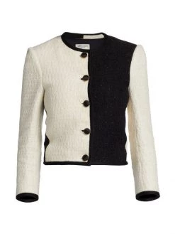 Saint Laurent Two-Tone Tweed Jacket
