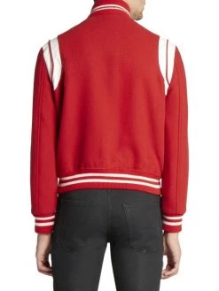 Saint Laurent Banded Teddy Varsity Jacket For Men Naturel 12 Saint Laurent Banded Teddy Varsity Jacket For Men Naturel -Saint Laurent Sales Store unnamed file 3991