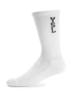 Saint Laurent Cotton Logo Socks For Men