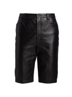 Saint Laurent Leather Bermuda Shorts
