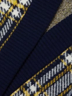 Saint Laurent Plaid Wool-Blend Cardigan -Saint Laurent Sales Store unnamed file 4012