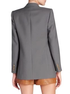 Saint Laurent Wool-Blend Double Breasted Jacket -Saint Laurent Sales Store unnamed file 4017