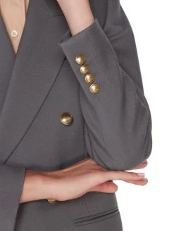 Saint Laurent Wool-Blend Double Breasted Jacket -Saint Laurent Sales Store unnamed file 4019