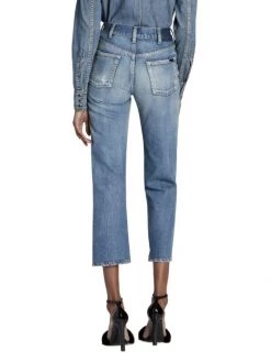Saint Laurent 70s Cropped Jeans -Saint Laurent Sales Store unnamed file 4024