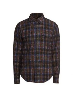 Saint Laurent Classic Plaid Western Shirt For Men