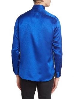 Saint Laurent Faille Plumetis Classic Collared Shirt For Men -Saint Laurent Sales Store unnamed file 433