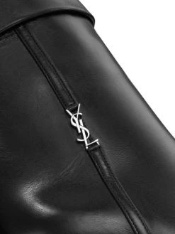 Saint Laurent Liz 85MM Leather Mid-Calf Boots -Saint Laurent Sales Store unnamed file 461