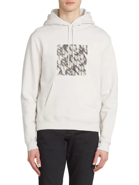 Saint Laurent Logo Cube Graphic Hoodie For Men 5 Saint Laurent Logo Cube Graphic Hoodie For Men - Image 3
