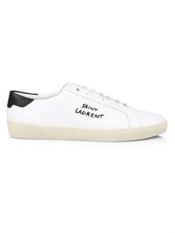 Saint Laurent Signa Low-Top Leather Sneakers For Men