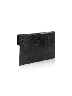 Saint Laurent Uptown Crocodile-Embossed Leather Pouch Blanc Vintage -Saint Laurent Sales Store unnamed file 487