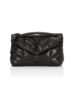 Saint Laurent Small Leather Puffer Shoulder Bag