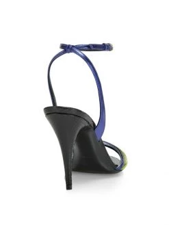 Saint Laurent Sexy Metallic Leather Ankle Strap Sandals -Saint Laurent Sales Store unnamed file 545