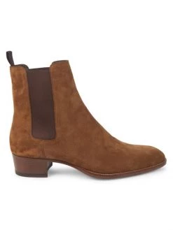 Saint Laurent Wyatt Suede Chelsea Boots For Men